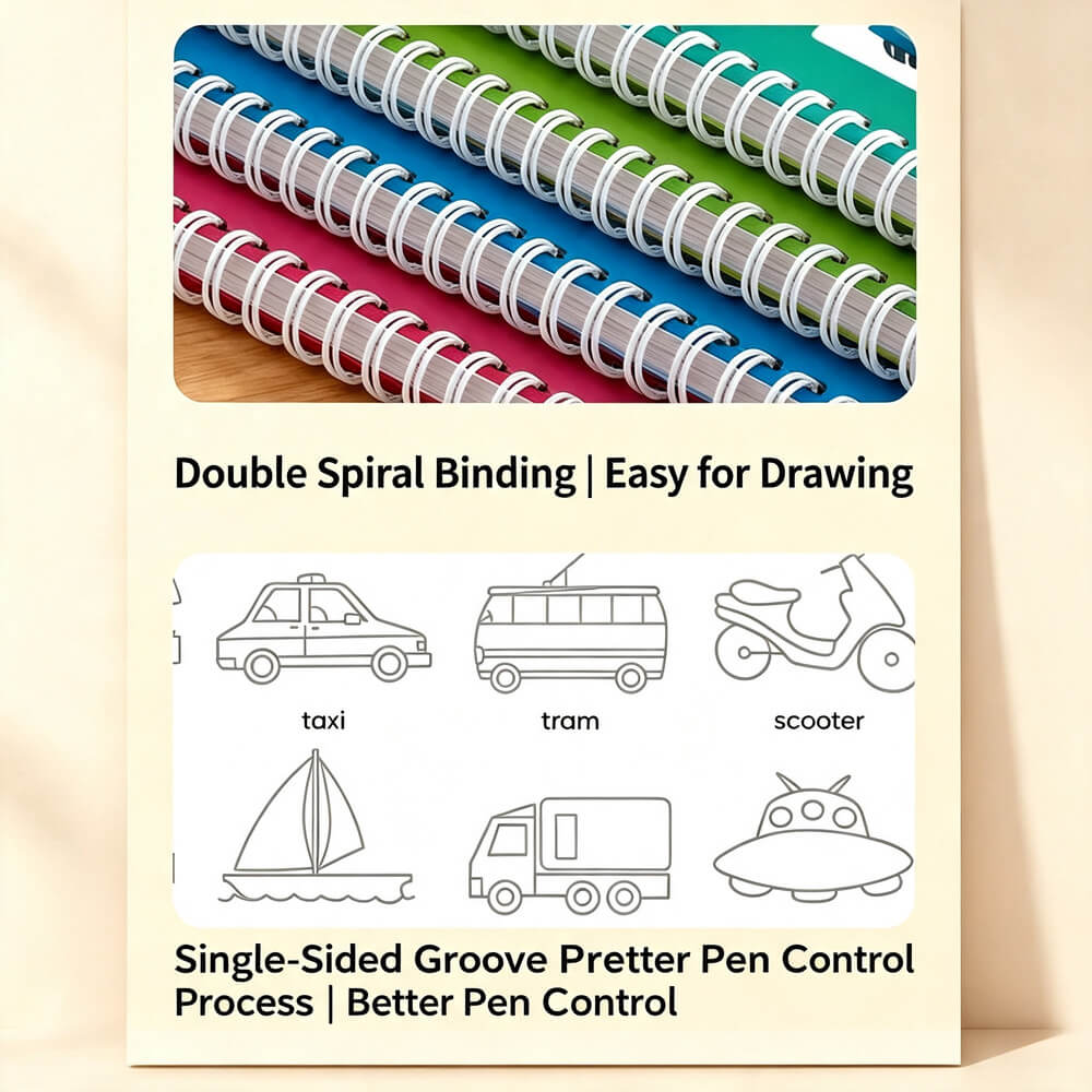 Reusable Grooved Handwriting Workbook for Kids