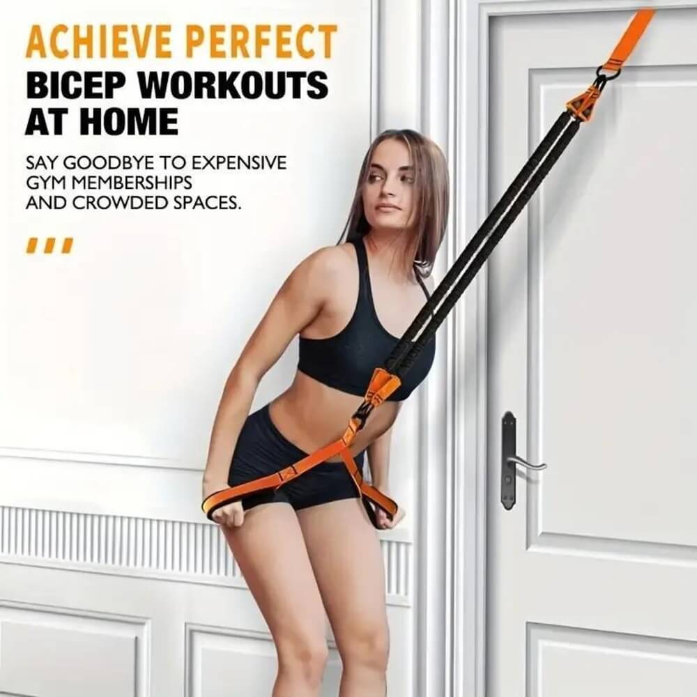 225 lbs Adjustable Resistance Band for Full-Body Strength Training (Arms, Back, Core and Shoulders)