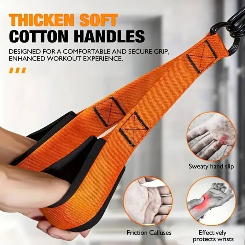 225 lbs Adjustable Resistance Band for Full-Body Strength Training (Arms, Back, Core and Shoulders)