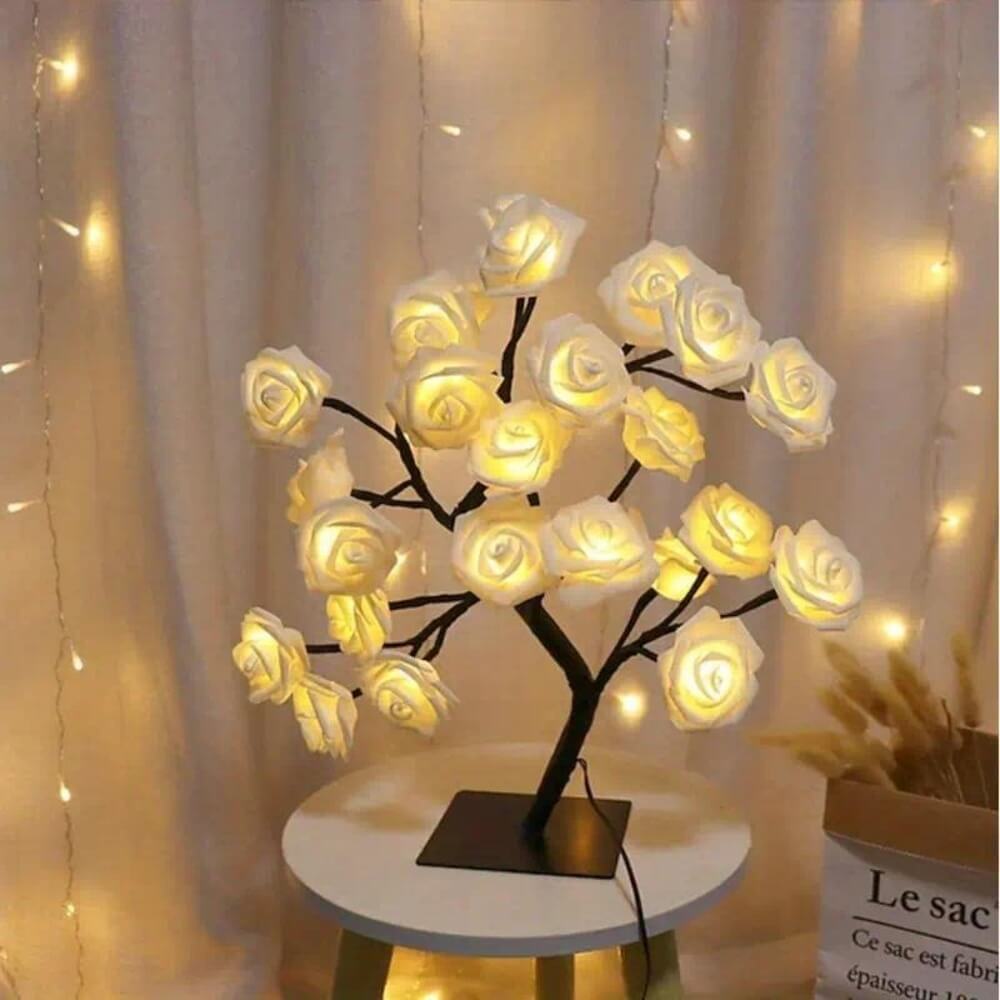 Rose Flower Tree Night Light – USB LED Table Lamp