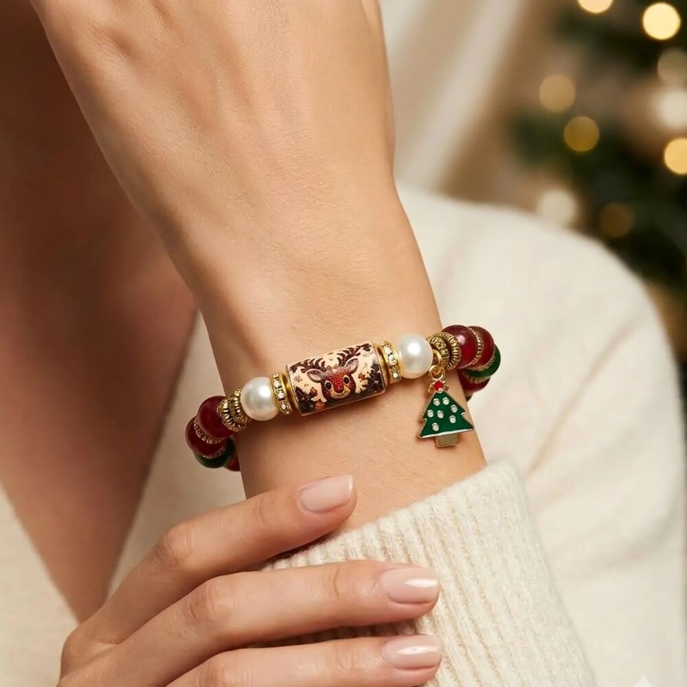 Christmas Stretch Bracelet | Holiday Jewelry for Women