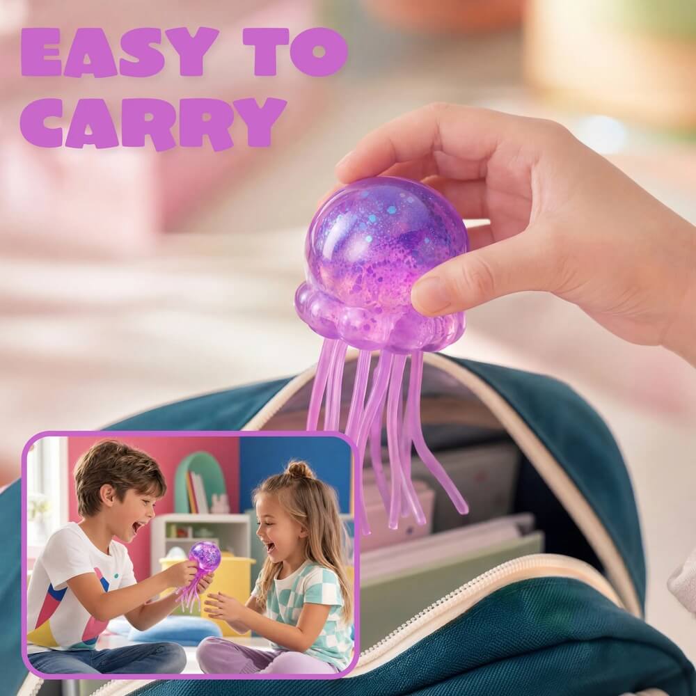 Jellyfish Stress Relief Toys – Glitter Squishy Toy