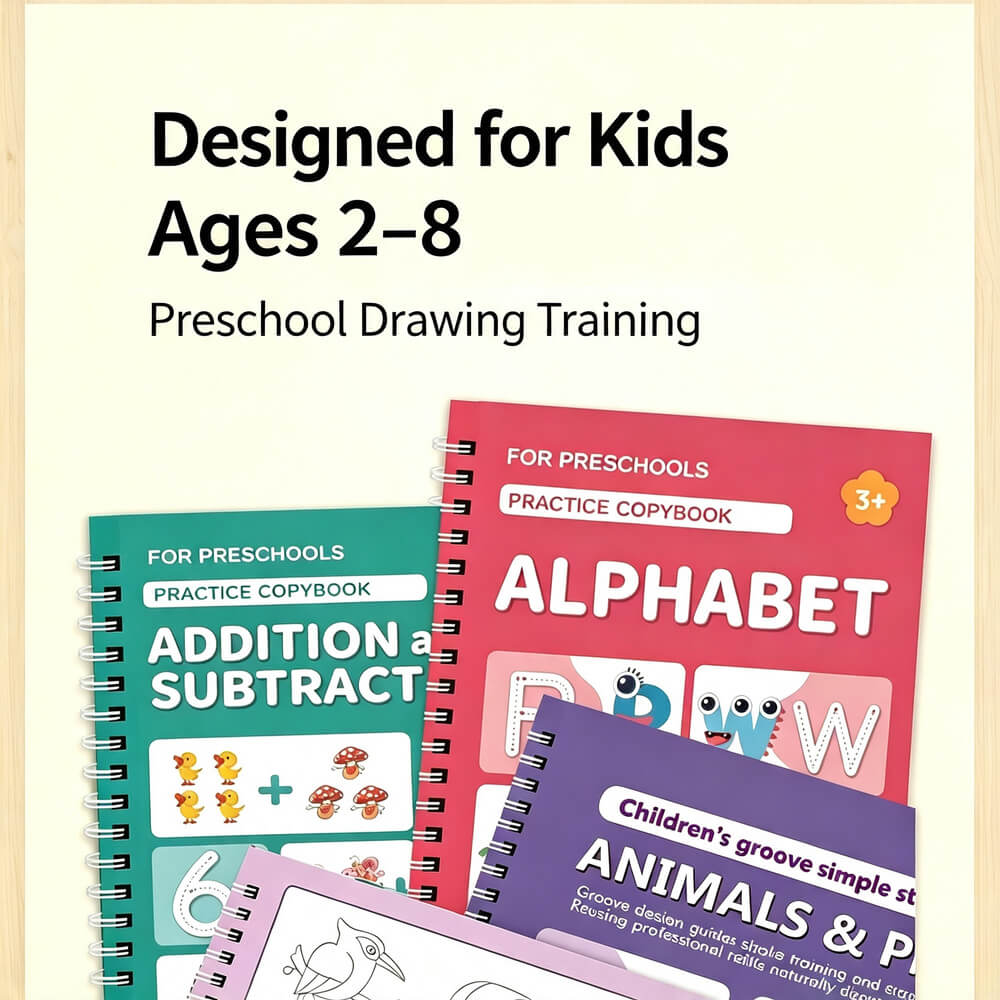 Reusable Grooved Handwriting Workbook for Kids