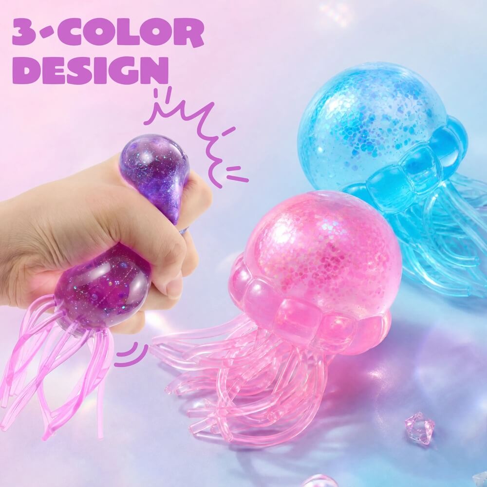 Jellyfish Stress Relief Toys – Glitter Squishy Toy