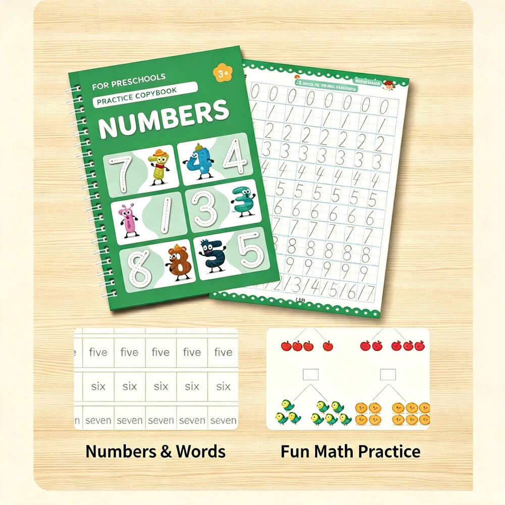 Reusable Grooved Handwriting Workbook for Kids