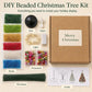 Crafting a beaded tree by threading beads onto pre-cut wires