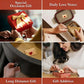 A 2x2 collage showing use cases for a small note card and gift box set: Special Occasion Gift, Daily Love Notes, Long Distance Gift, and Gift Addition. The collage includes hands opening a metal lunchbox with a note inside, receiving a wrapped gift, and adding a small note card to a red gift box.