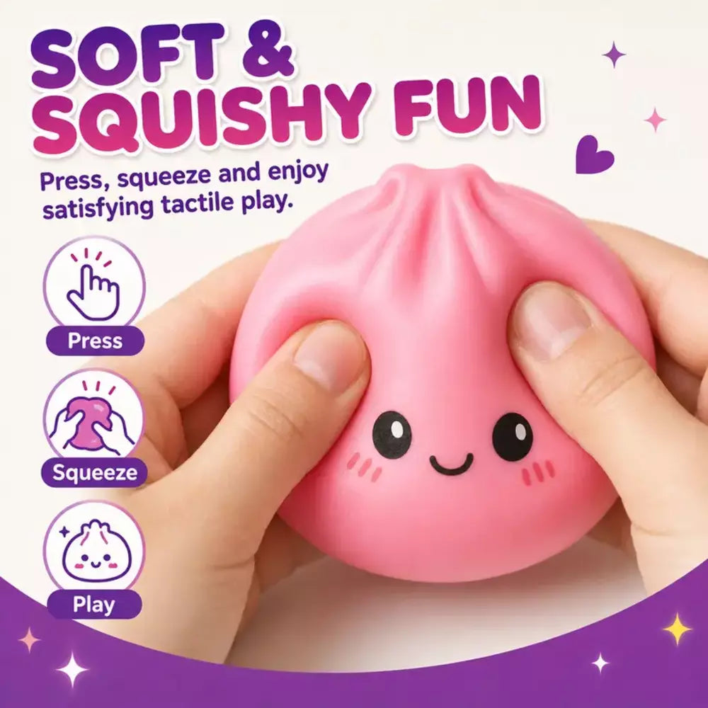 Assorted collectible dumpling squishy characters