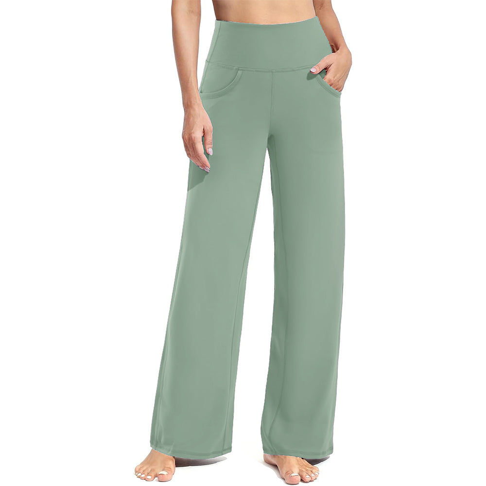 Wide Leg Pants Woman Yoga Pants with Pockets Stretch Loose Casual Lounge Sweatpants Petite/Regular/Tall