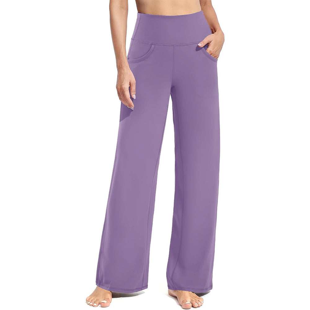 Wide Leg Pants Woman Yoga Pants with Pockets Stretch Loose Casual Lounge Sweatpants Petite/Regular/Tall