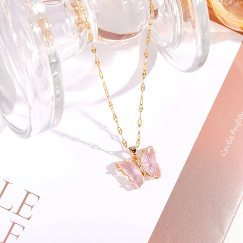 Crystal Butterfly Necklace