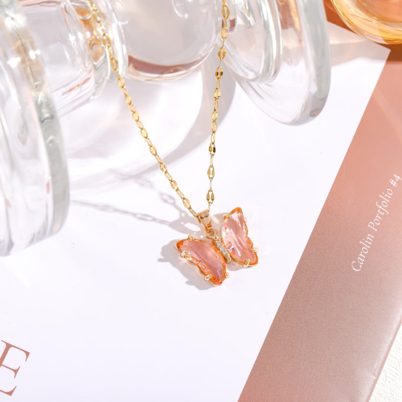 Crystal Butterfly Necklace