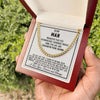 To My Man Straighten Your Crown Cuban Link Chain Necklace