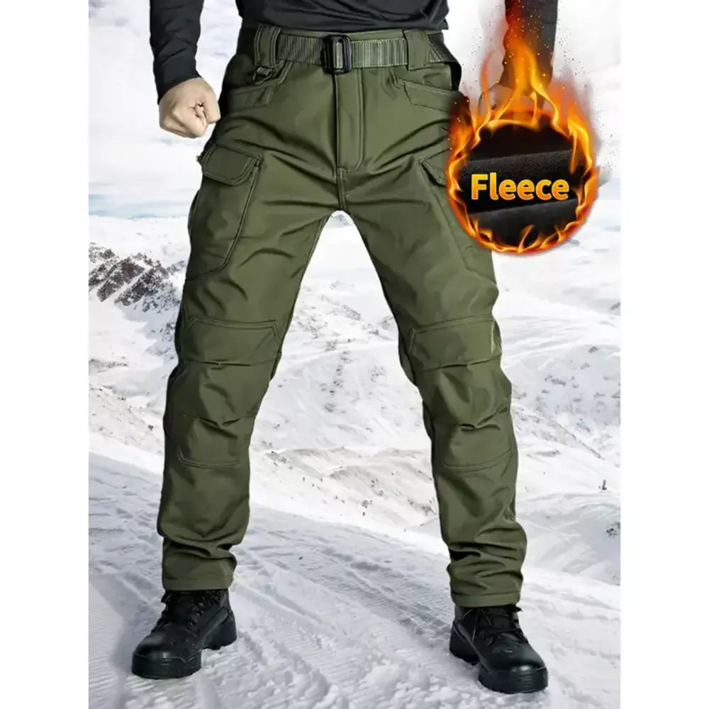 Fleece-Lined Utility Pants for Winter