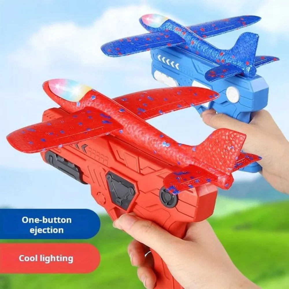 Foam airplane toy set for outdoor play and flying fun