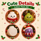 Mini Christmas squishy toys with cute festive character designs