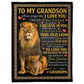 I Love You - A387 - Lion Premium Blanket