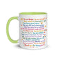 Daily affirmations coffee mug presented as a thoughtful gift