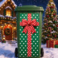 Gift wrapping trash can sticker for Christmas outdoor bin decoration
