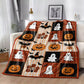 Soft Halloween flannel throw blanket with a seasonal design