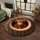 Highland Cow In The Hollow Round Rug - HR013