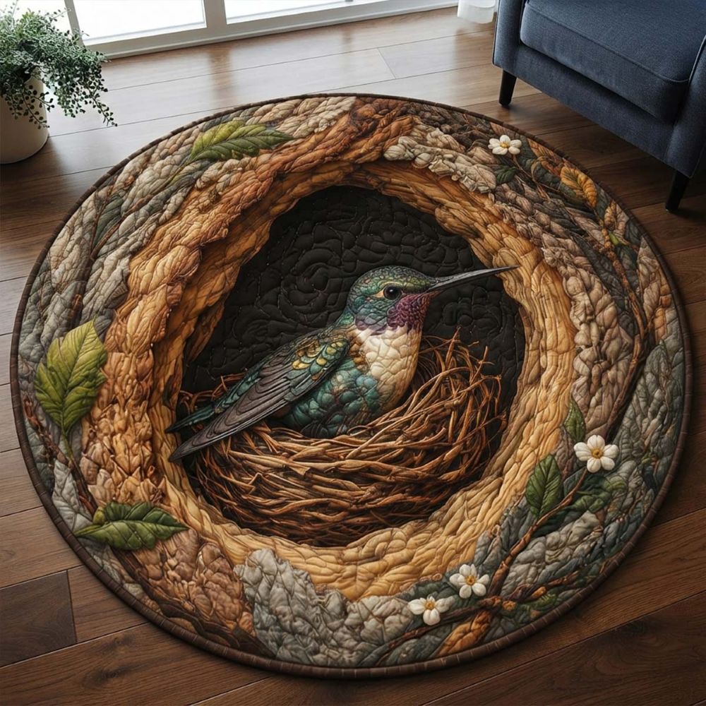 Hummingbird In The Hollow Round Rug - HR002