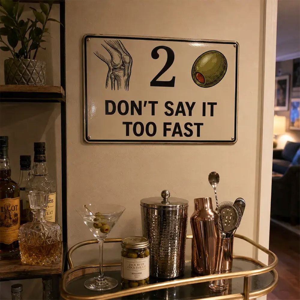 "Don’t Say It Too Fast" Metal Sign - Humor Rebus Joke Tin Plaque