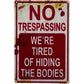 "Don’t Say It Too Fast" Metal Sign - Humor Rebus Joke Tin Plaque