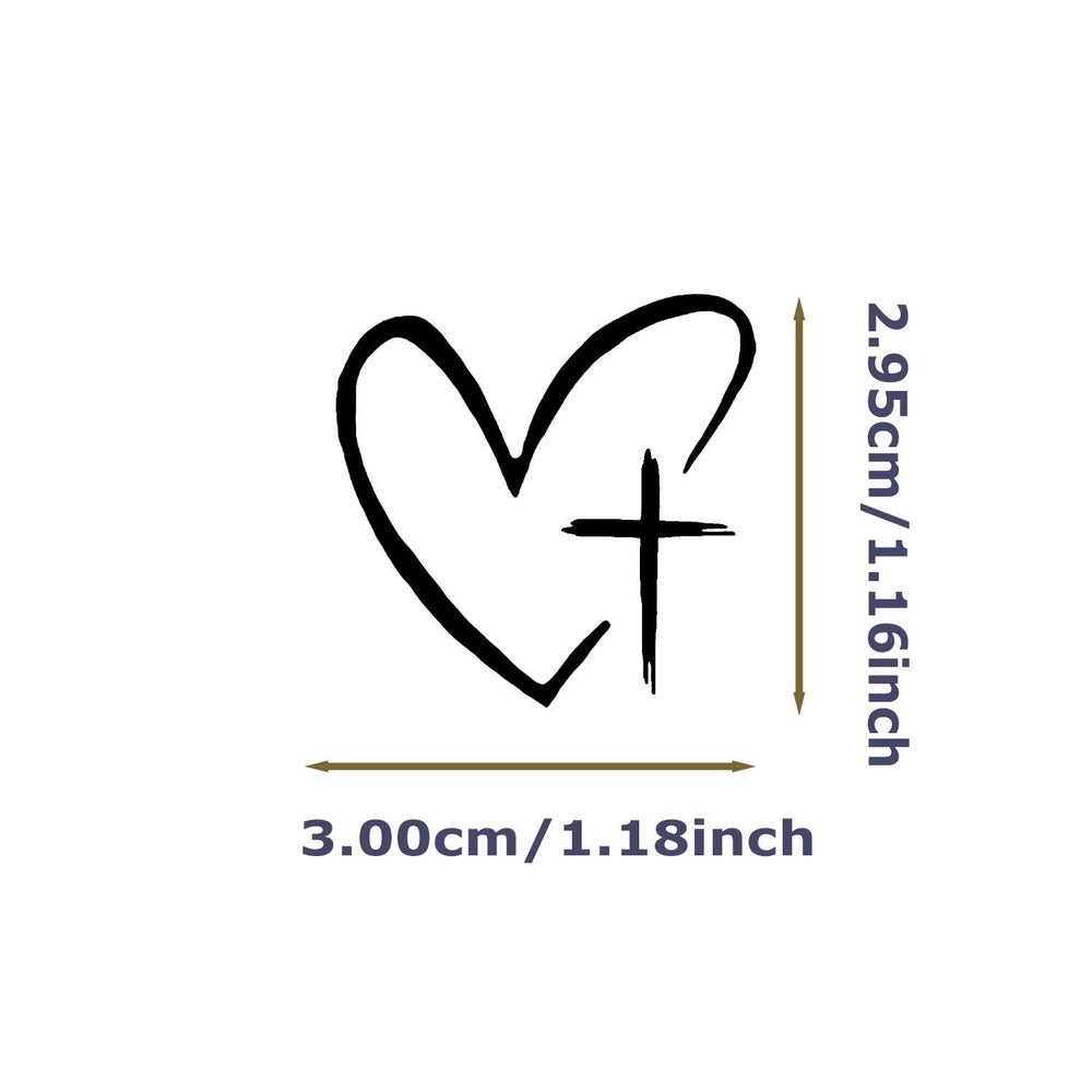 Heart & Cross Car Mirror Stickers – Car Rearview Mirror Decal