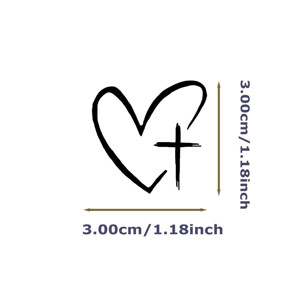 Heart & Cross Car Mirror Stickers – Car Rearview Mirror Decal