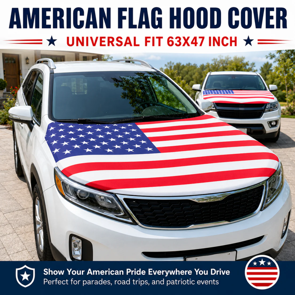 American Car Hood Flag
