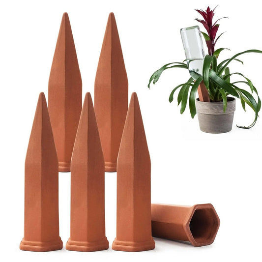 Ceramic Terracotta Self Watering Spikes – Automatic Plant Watering System for Indoor & Outdoor Plants