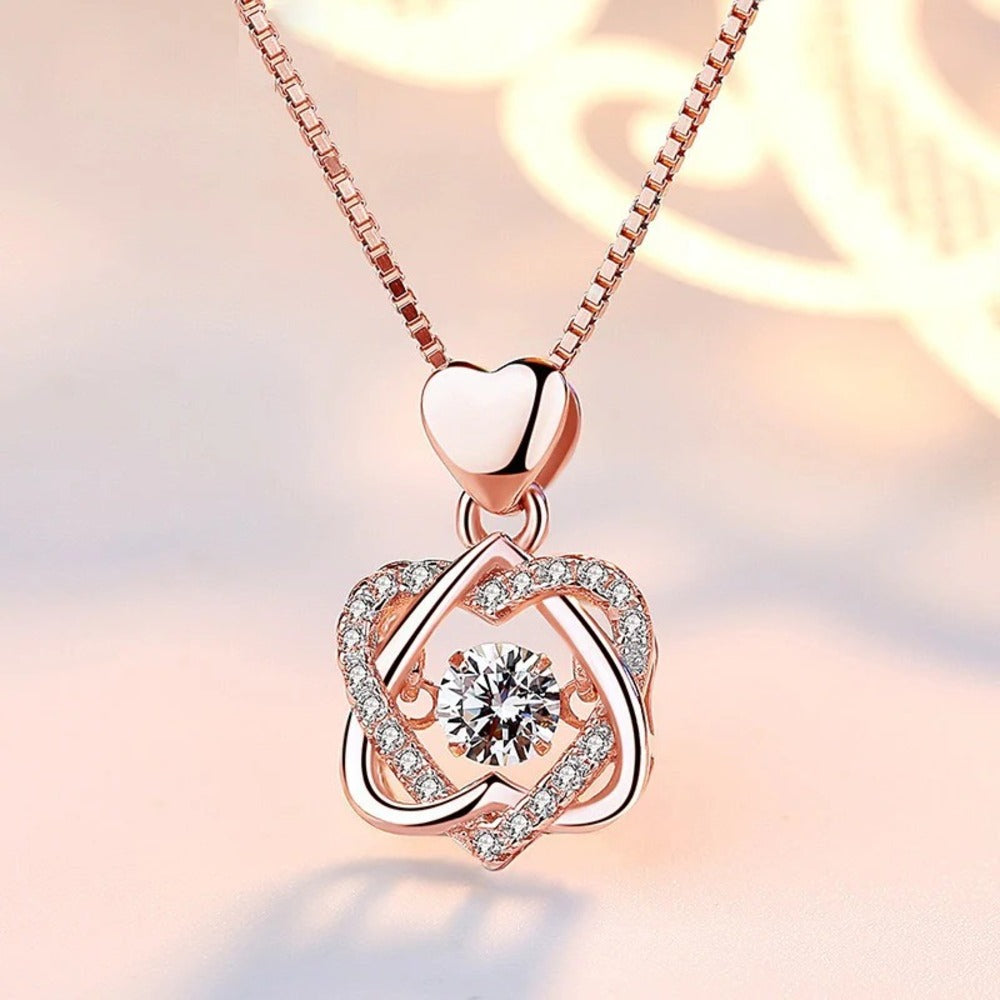 For Unbiological Daughter - We Are Forever Linked Together Love Knot Necklace