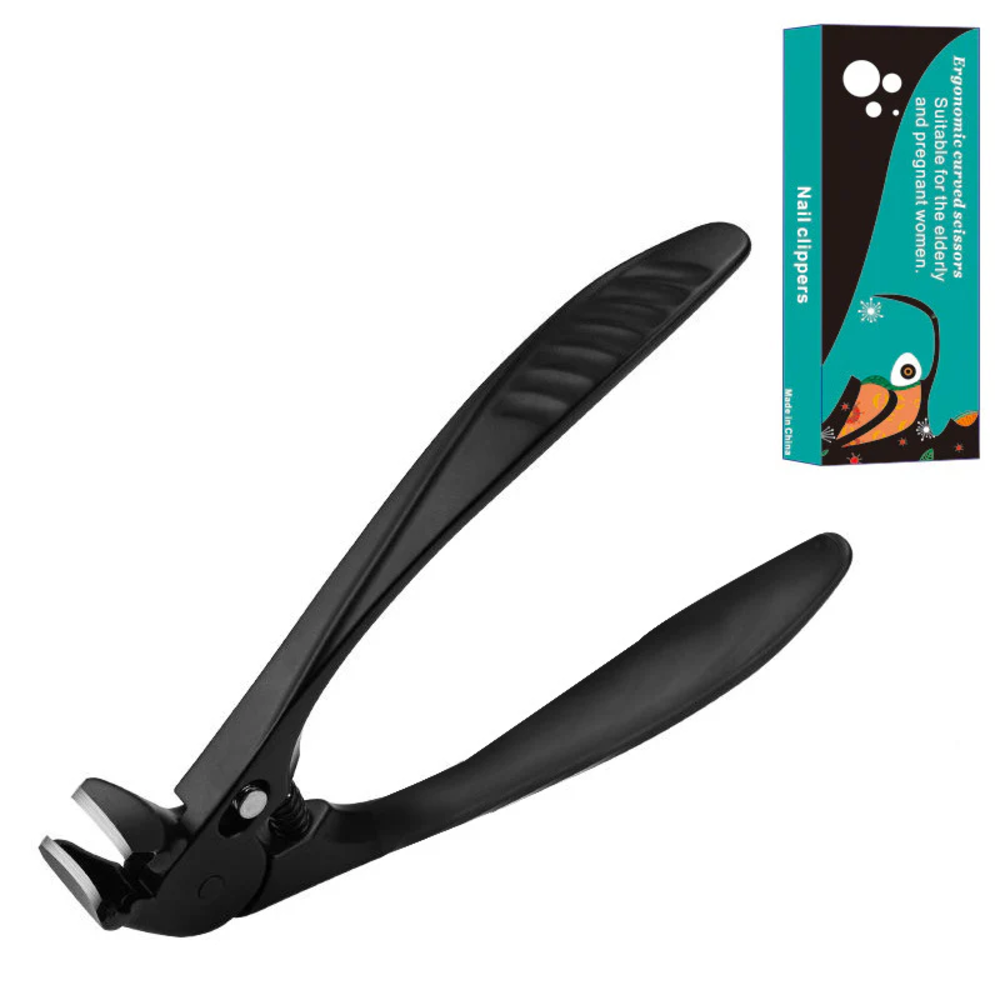 Stainless Steel Nail Clipper with Curved Precision Blades – Effortless for Thick Nails & Seniors