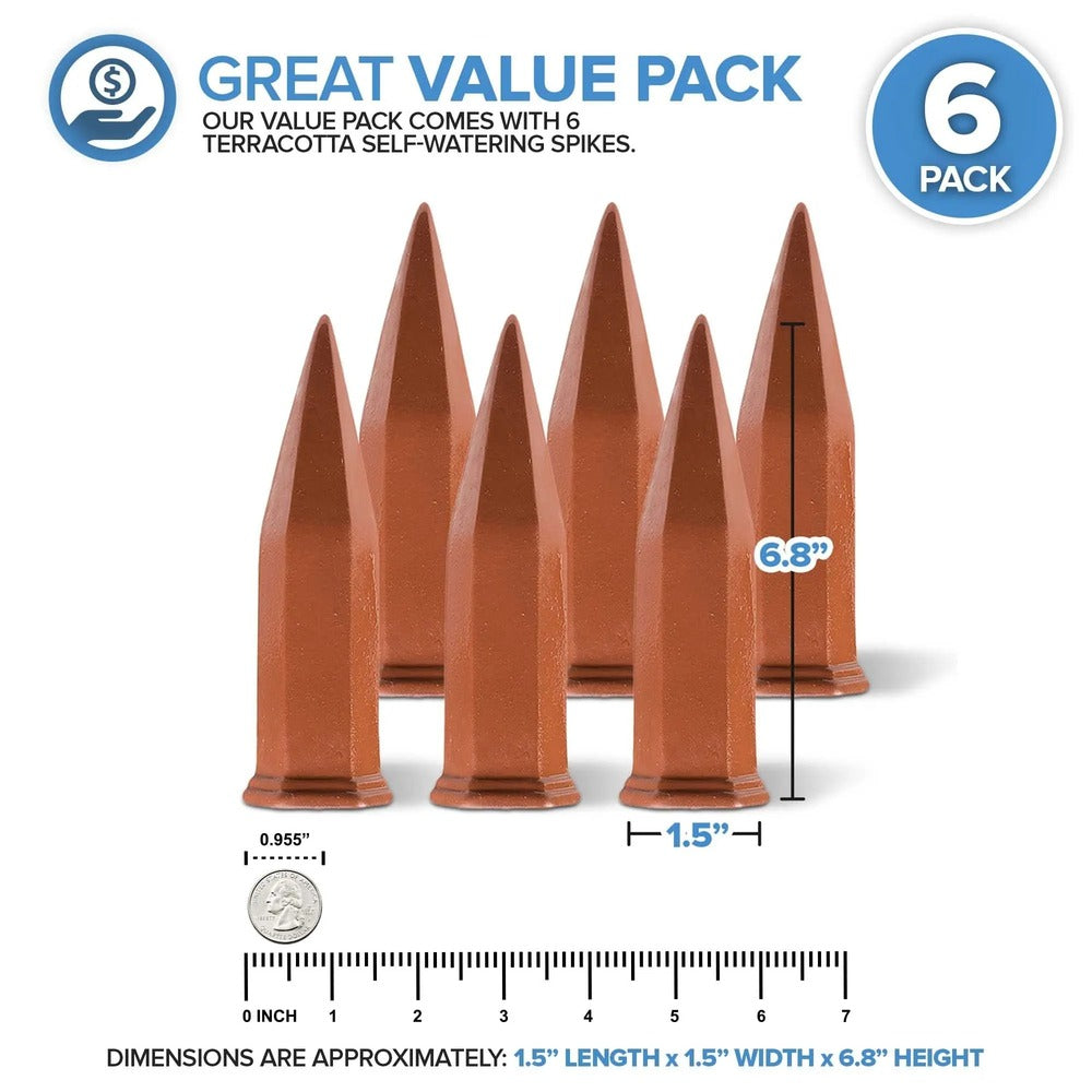 Ceramic Terracotta Self Watering Spikes – Automatic Plant Watering System for Indoor & Outdoor Plants