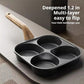 Non-Stick 4-in-1 Breakfast Pan – Multi-Section Skillet for Eggs, Pancakes & Bacon