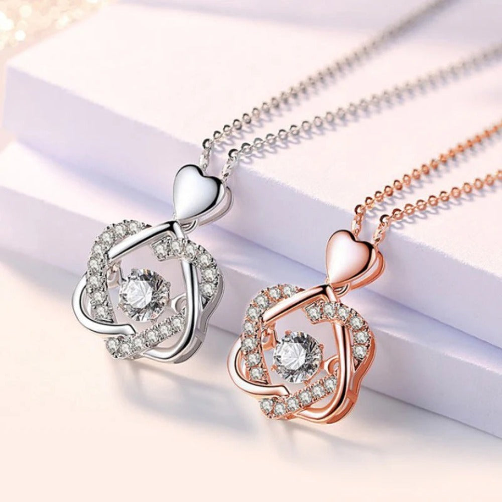 For Unbiological Daughter - We Are Forever Linked Together Love Knot Necklace