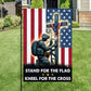 Stand For The Flag Kneel For The Cross – Patriotic Christian Flag for Memorial Day, Veterans Day & Patriotic Displays