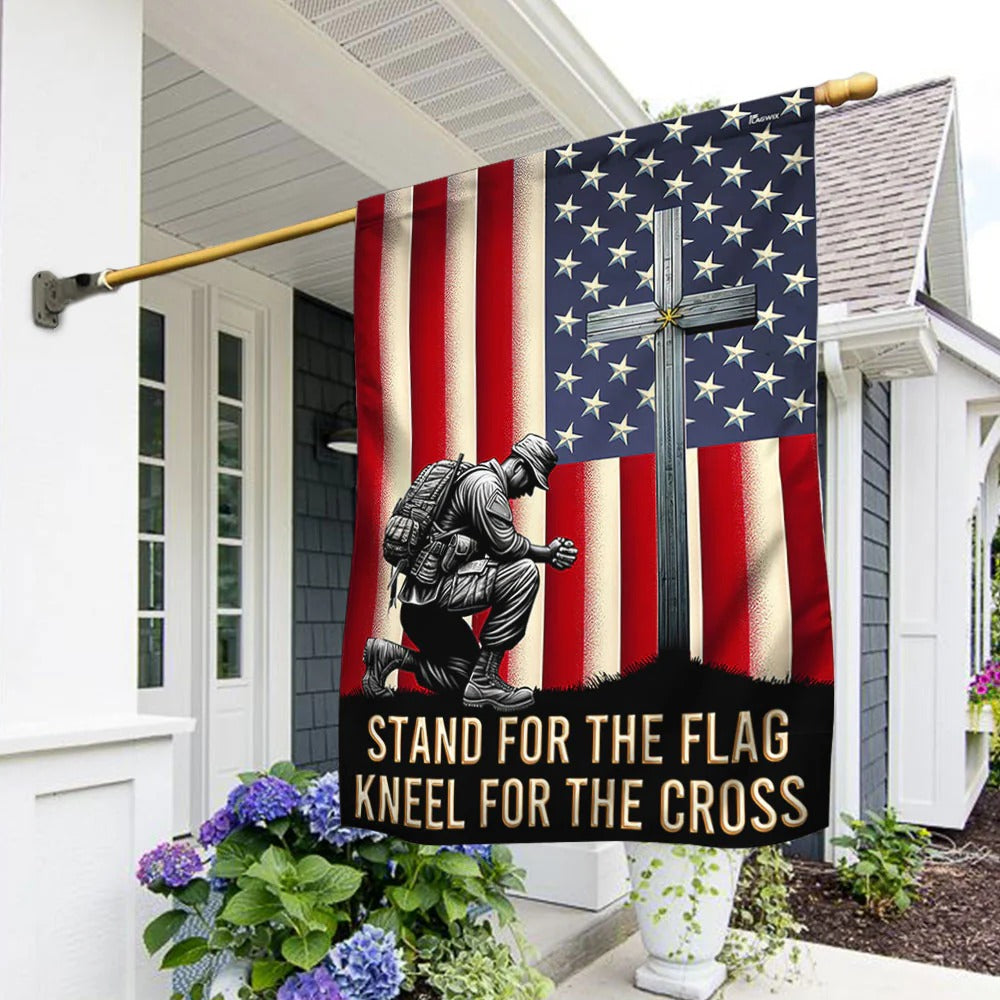 American Flag with Cross Veterans Day Christ Flag