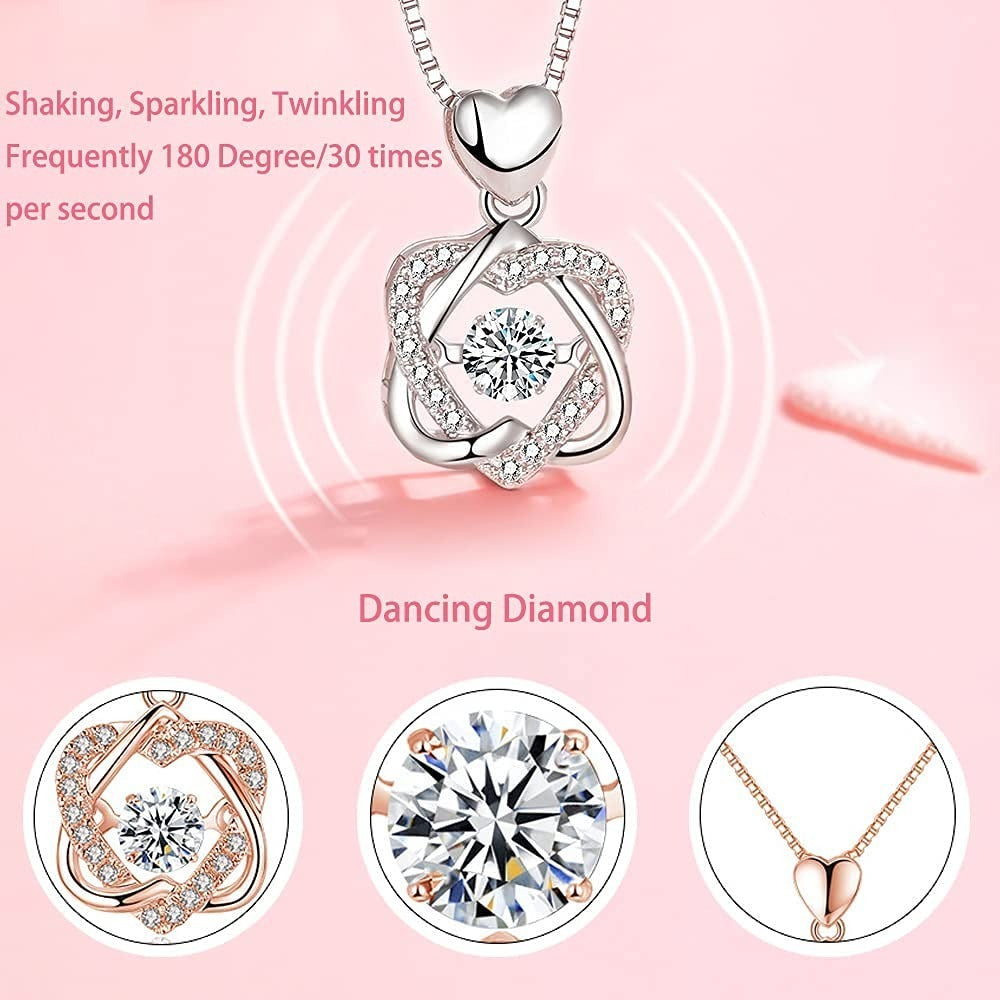 For Unbiological Daughter - We Are Forever Linked Together Love Knot Necklace