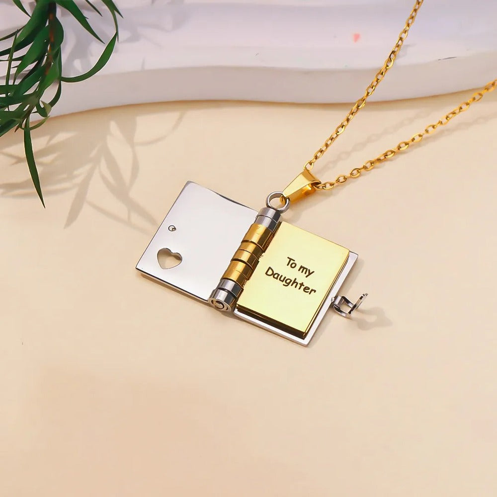 For Daughter - I'm Always With You Book Necklace