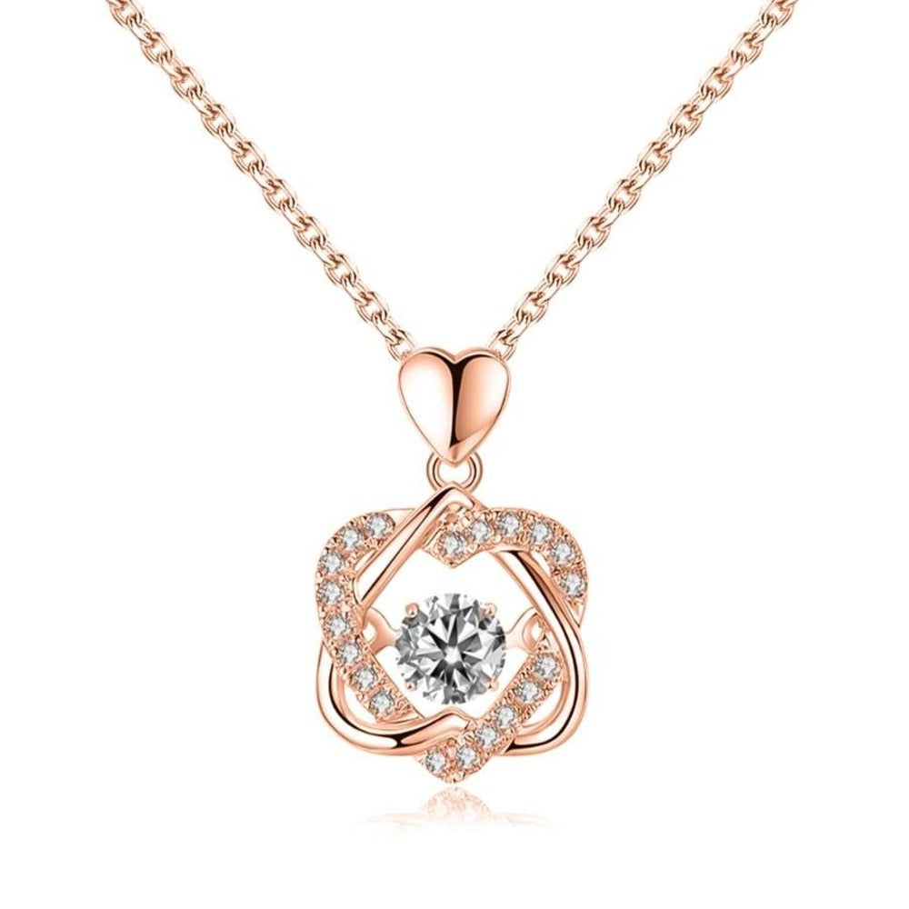 For Unbiological Daughter - We Are Forever Linked Together Love Knot Necklace