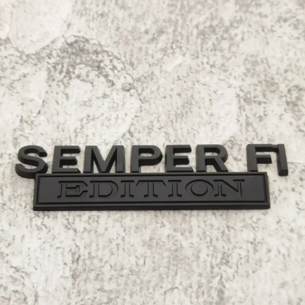SEMPER FI EDITION Car Emblem Metal Badge