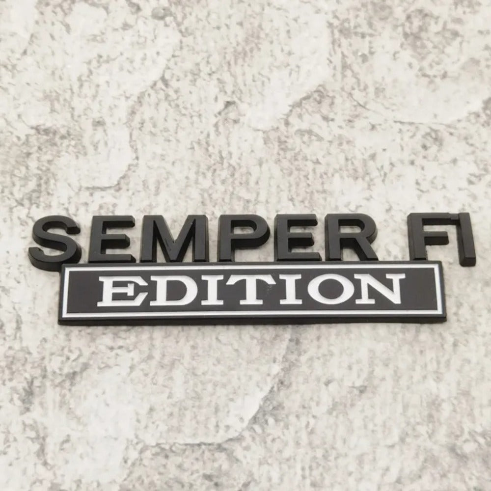 SEMPER FI EDITION Car Emblem Metal Badge