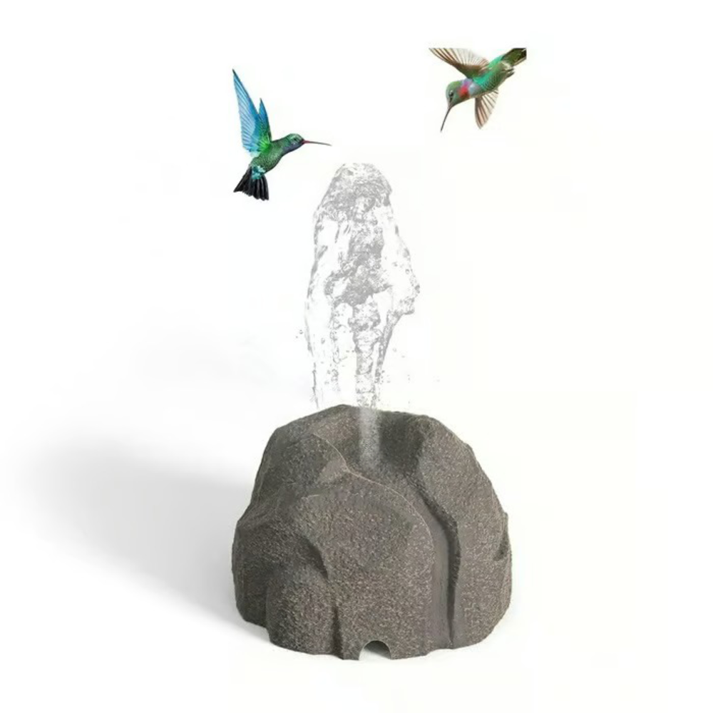 Solar Rock Bird Bath Fountains