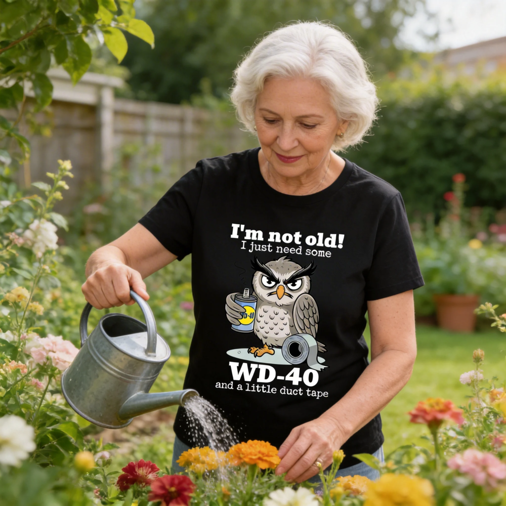 "I'm Not Old" – WD-40 Funny Owl T-Shirt