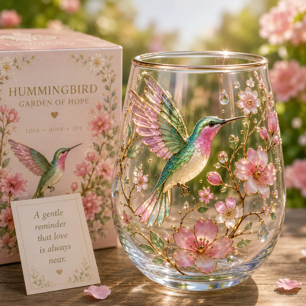 2026 Hummingbird Morning Bliss Glass Tea Cup