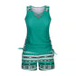 Women's Tummy Control Tankini Set with Built-In Bra – Flattering Boho Swimwear with Shorts