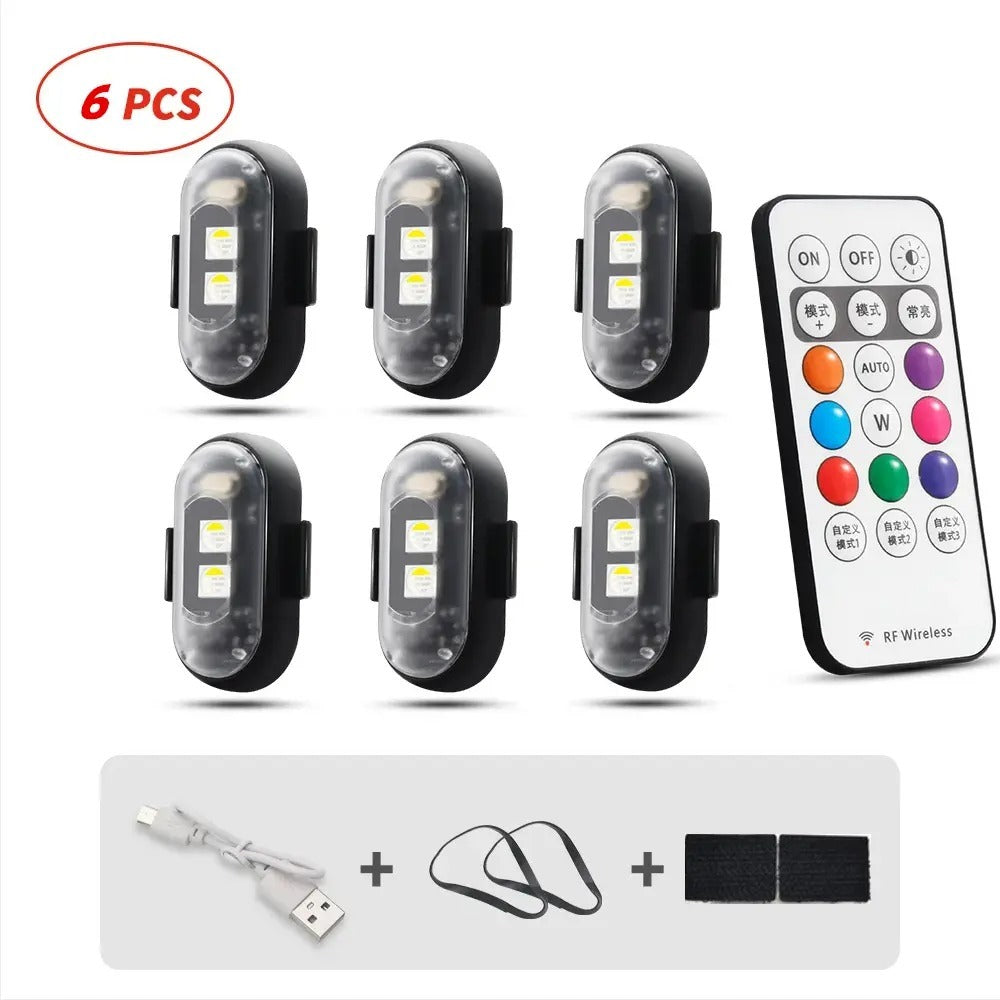 RGB LED Strobe Light – 8-Color Remote Control Flash Light