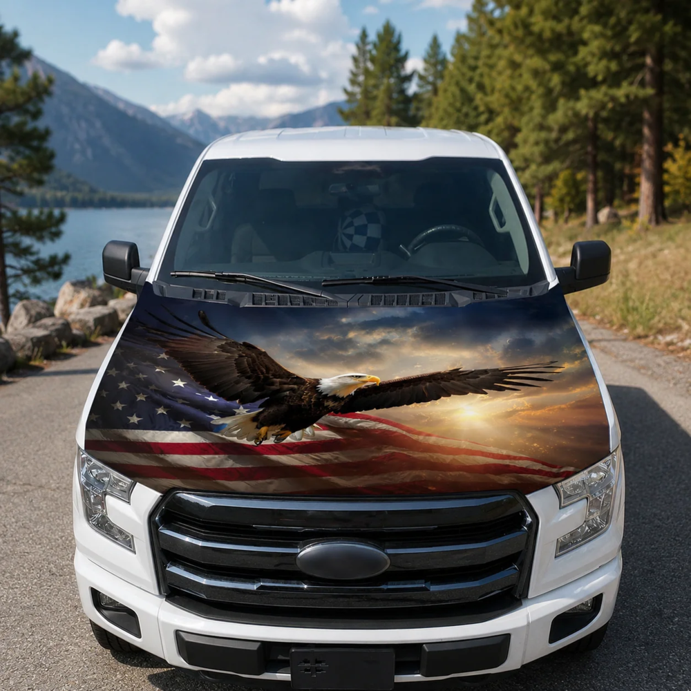 American Car Hood Flag